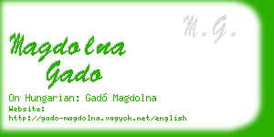magdolna gado business card