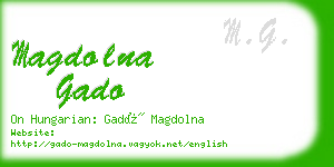 magdolna gado business card